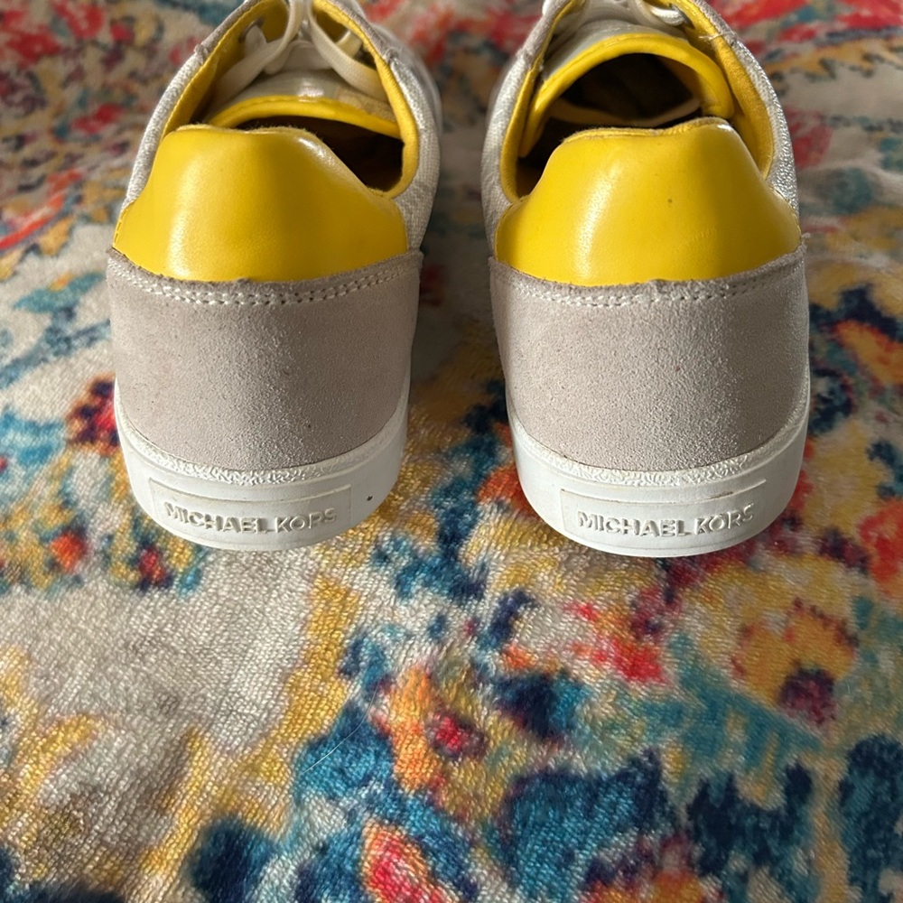 Michael Kors Yellow, Gray and Cream Sneakers - Picture 10 of 13